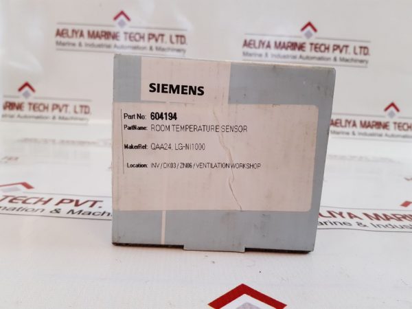 SIEMENS QAA24 ROOM TEMPERATURE SENSOR 604194