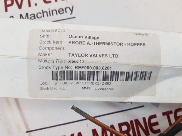 TAYLOR X50717 THERMISTOR-HOPPER