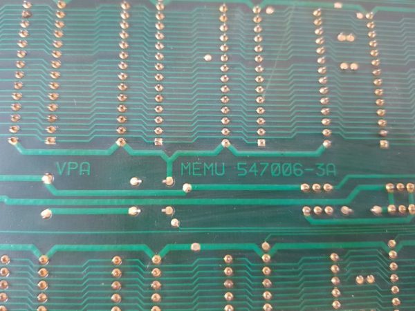 VALMET VPA MEMU 547006-3B MEMORY CARD