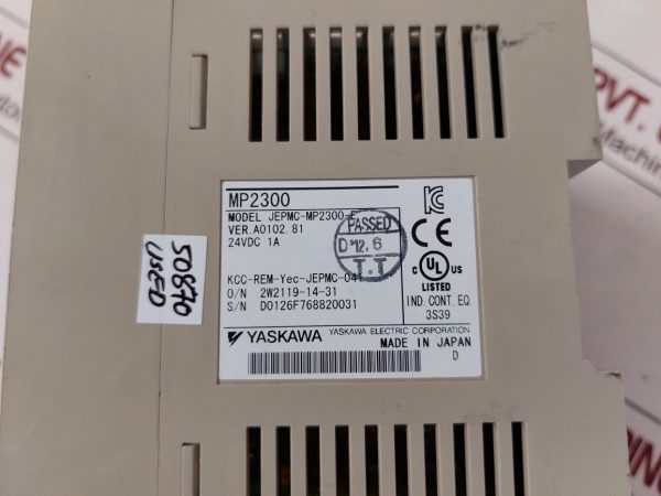 YASKAWA JEPMC-MP2300-E CONTROLLER 24VDC