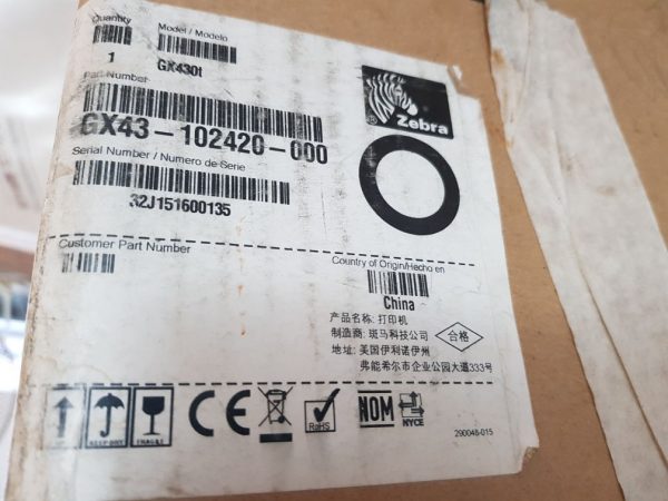 ZEBRA GX430T BARCODE PRINTER 9NA1000100