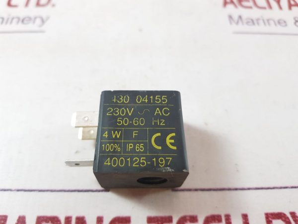 400125-197 230V~ AC SOLENOID VALVE COIL IP65