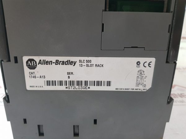 ALLEN-BRADLEY SLC 500 1746-A13 13-SLOT RACK MODULE SER B