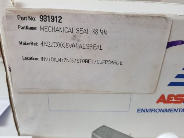 AESSEAL 4ASZC0038V01/GBR368835/1 MECHANICAL SEAL