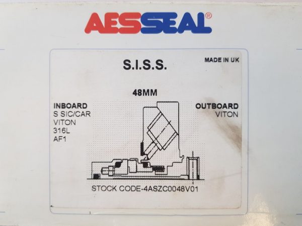 AESSEAL 4ASZC0048V01/GBR368836/2 MECHANICAL SEAL