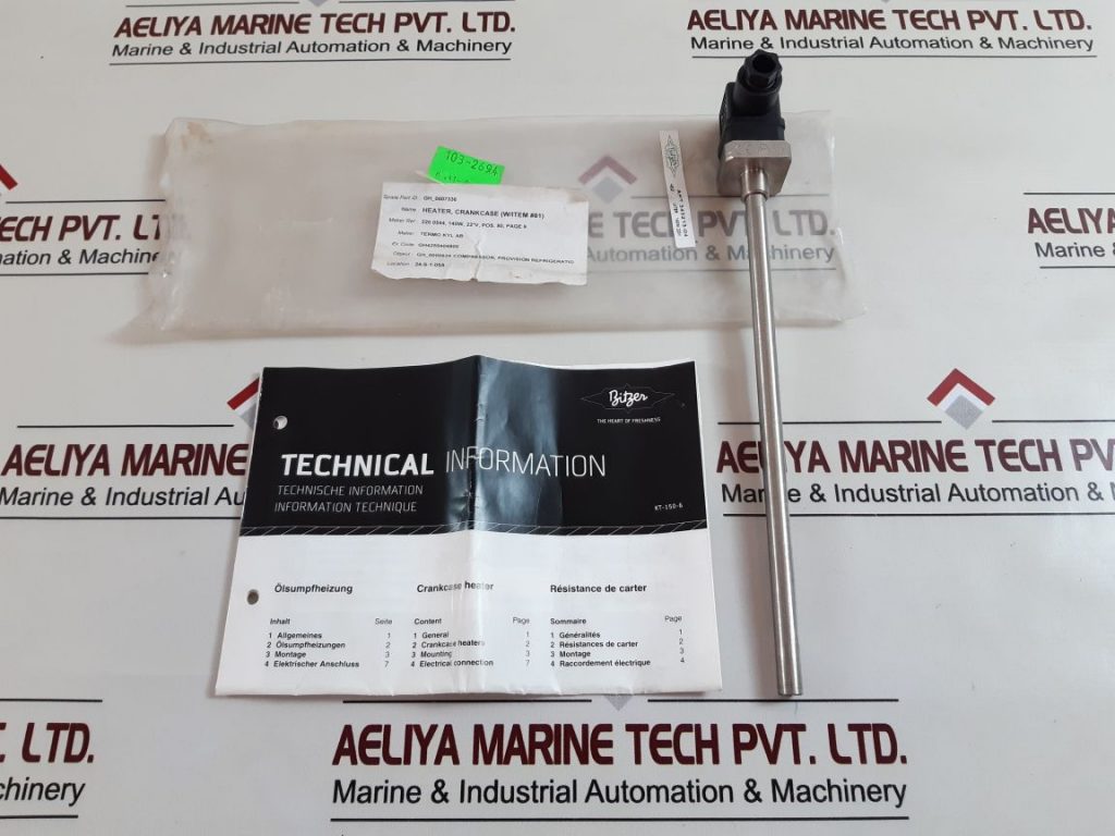 BITZER 34321304 COMPRESSOR CRANKCASE HEATER 220V Aeliya Marine