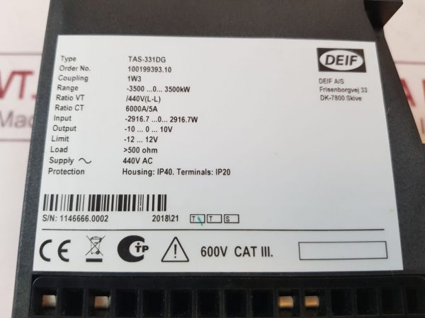 DEIF TAS-331DG SELECTABLE TRANSDUCER