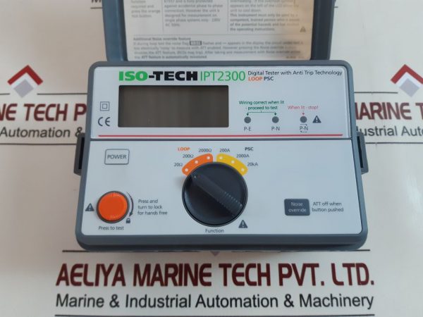 RS ISO-TECH IPT2300 DIGITAL TESTER WITH ANTI TRIP TECHNOLOGY
