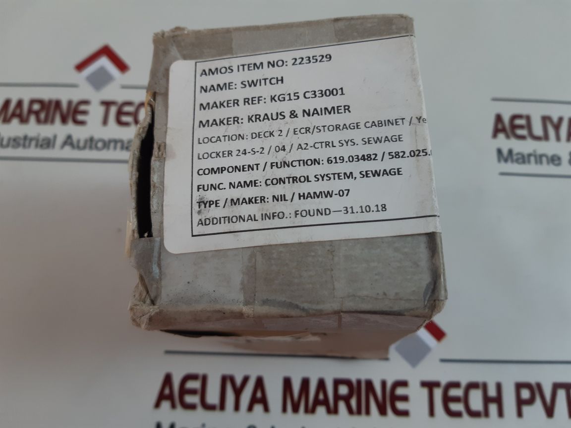 KRAUS & NAIMER KG41 MAIN SWITCH