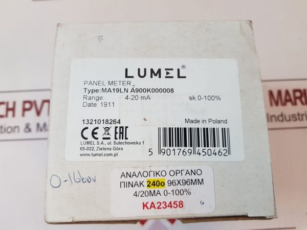 LUMEL MA 19 PANEL METER 0 TO 16 BAR