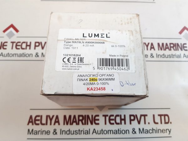 LUMEL MA19 PANEL METER 0-4 BAR