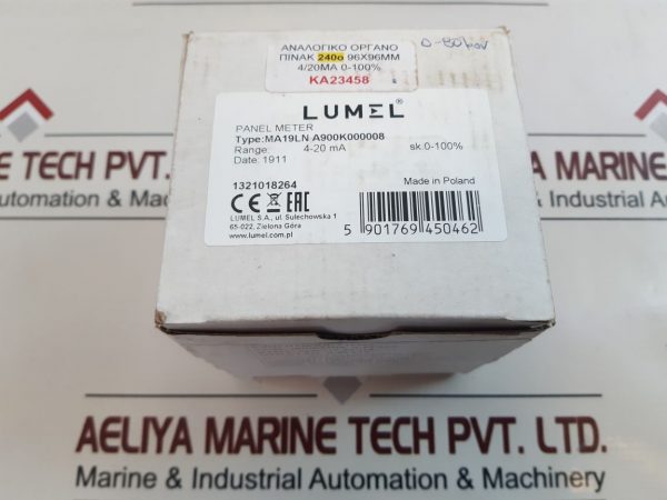 LUMEL MA19 PANEL METER 0-80 BAR