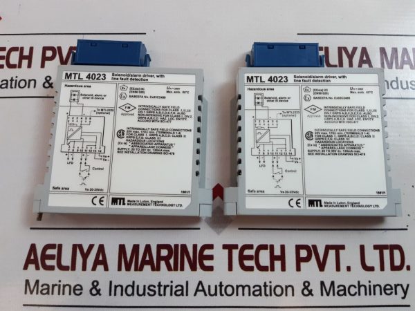 MEASUREMENT TECHNOLOGY MTL4023 SOLENOID ALARM DRIVER 250V