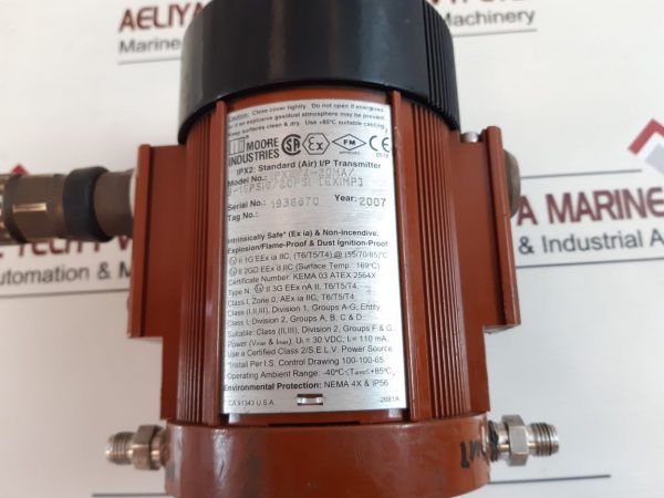 MOORE INDUSTRIES IPX2/4-20MA STANDARD AIR I/P TRANSMITTER