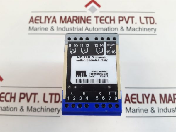 MTL 2212 3-CHANNEL SWITCH OPERATED RELAY 60°C