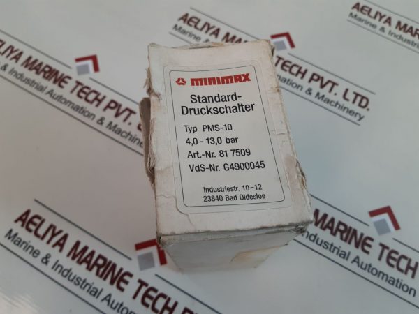 MINIMAX PMS-10 STANDARD PRESSURE SWITCH IP 54