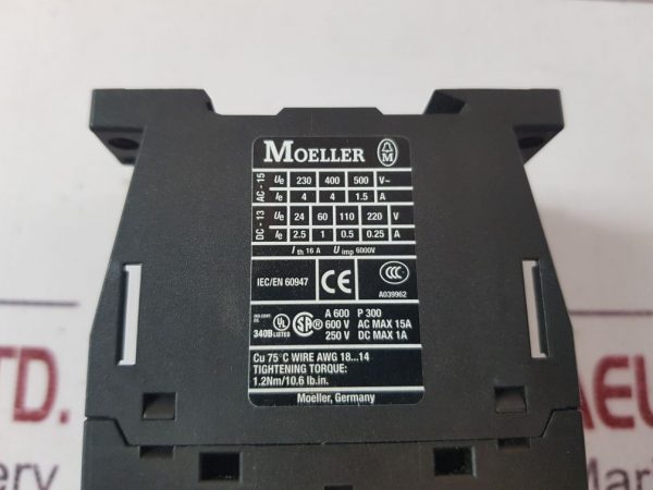 MOELLER DIL A-40 CONTACTOR RELAY A600