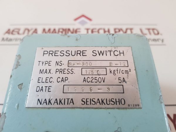 NAKAKITA SEISAKUSHO NS-BA-300 B-12 PRESSURE SWITCH