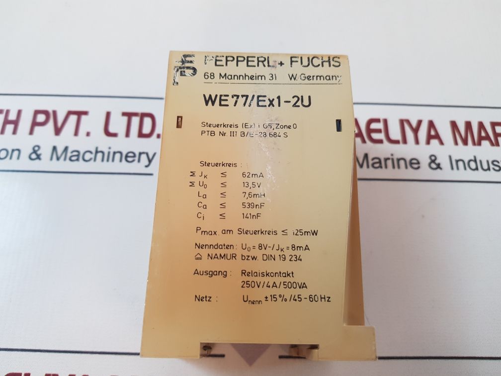 PEPPERL + FUCHS WE 77/EX1-2U ISOLATED SWITCH AMPLIFIER RELAY