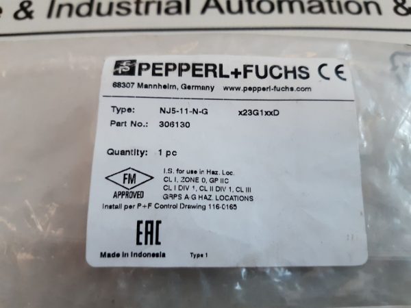 PEPPERL+FUCHS NJ5-11-N-G PROXIMITY SENSOR 306130