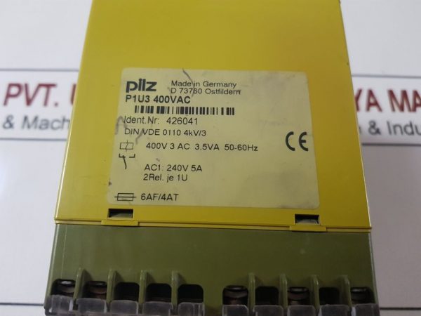 PILZ P1U3 SAFETY RELAY 400VAC