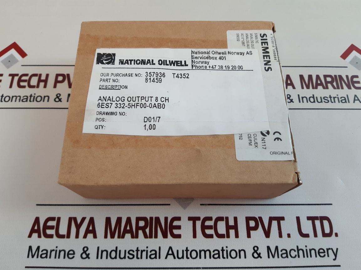 SIEMENS SIMATIC 6ES7 332-5HF00-0AB0 ANALOG OUTPUT MODULE