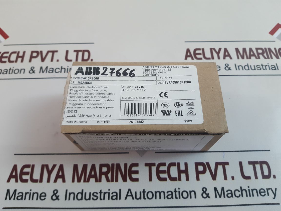 ABB CR-M024DC4 RELAY 1SVR405613R1000 - Aeliya Marine