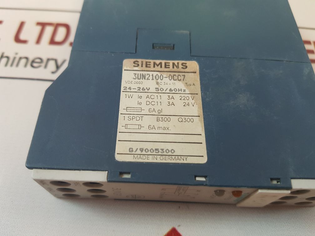 SIEMENS 3UN2100-0CC7 THERMISTOR PROTECTION RELAY