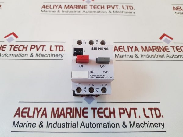 SIEMENS 3VE1010-2D MOTOR STARTER