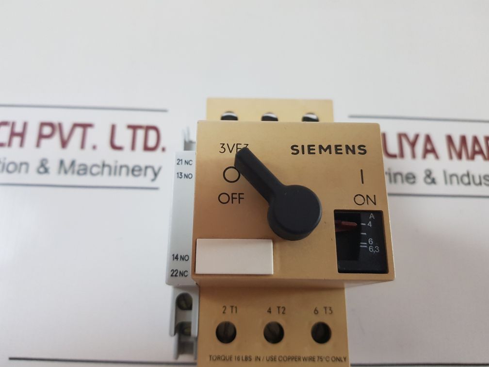 SIEMENS 3VE3 000-2KA00 STARTER PROTECTOR
