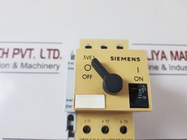 SIEMENS 3VE3 000-2LA00 MOTOR STARTER