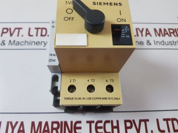 SIEMENS 3VE3 000-2LA00 MOTOR STARTER