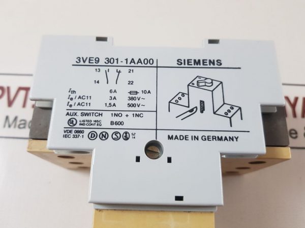 SIEMENS 3VE3 000-2NA00 MOTOR STARTER