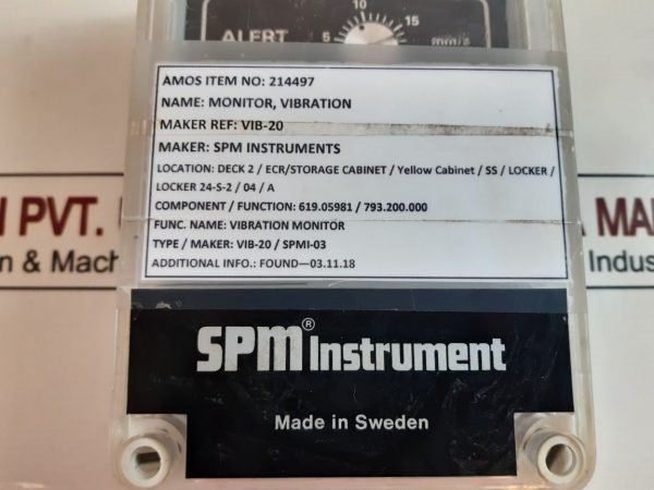 SPM INSTRUMENTS VIB-20 VIBRATION MONITOR