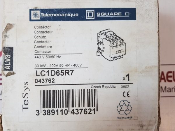 TELEMECANIQUE SCHNEIDER ELECTRIC SQUARE D LC1 D65(LC1 D6511) CONTACTOR