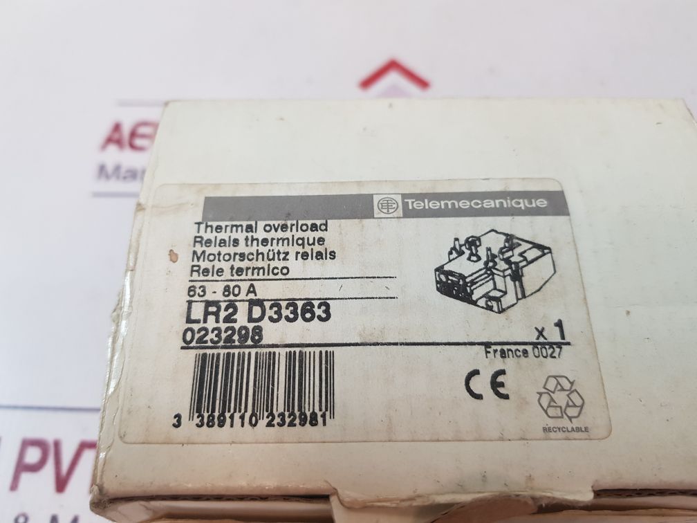TELEMECANIQUE LR2 D3363 THERMAL OVERLOAD RELAY 10A - Image 9