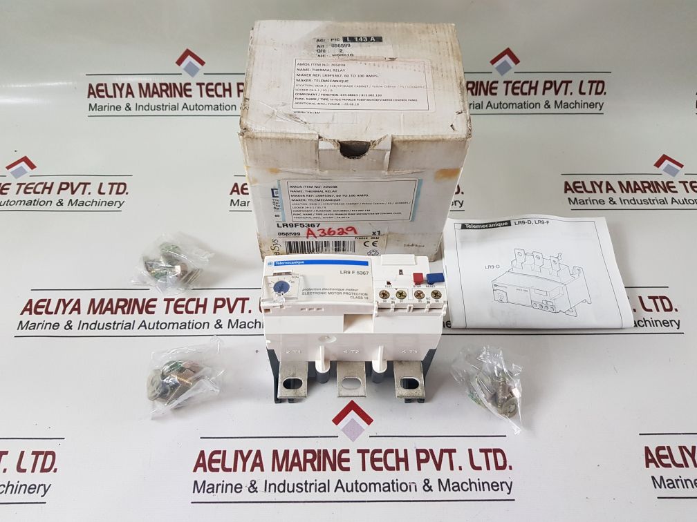 TELEMECANIQUE SCHNEIDER ELECTRIC LR9 F 5367 THERMAL OVERLOAD RELAY