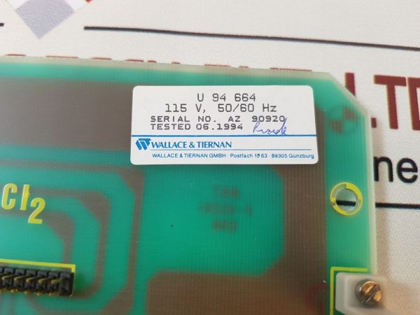 WALLACE & TIERNAN 115V, 50/60HZ PCB CARD