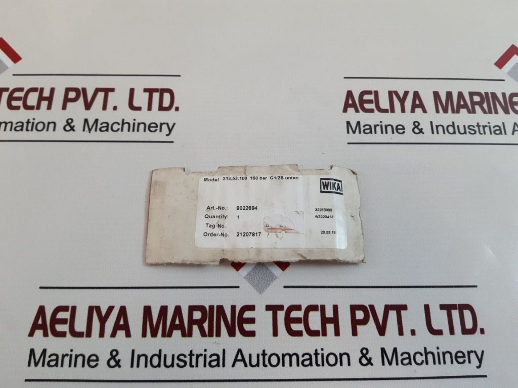 WIKA EN 837-1 PRESSURE GAUGE 0 TO 160 BAR - Aeliya Marine