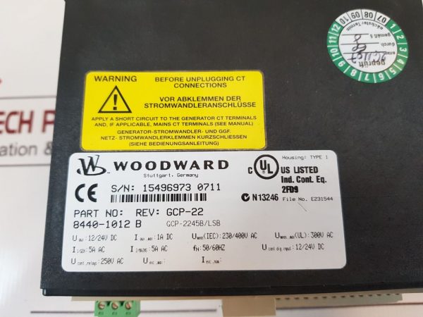 WOODWARD GCP-20 GENSET CONTROL REV E