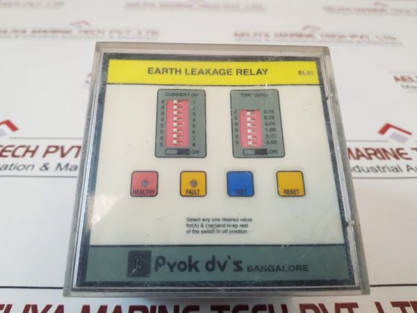 PROK DV’S EL01 EARTH LEAKAGE RELAY