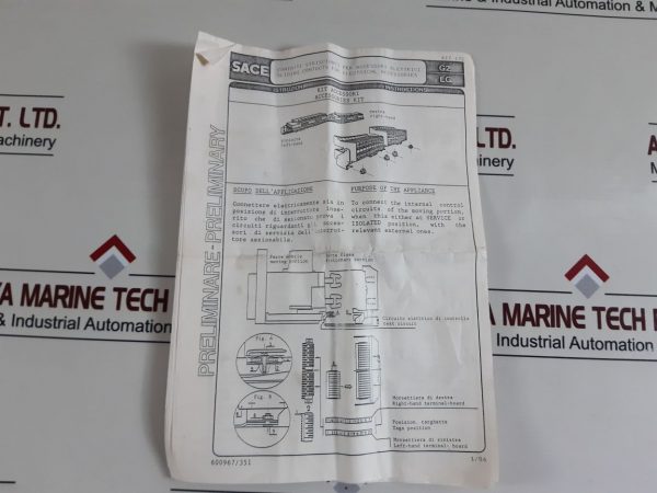 ABB SACE 239266 R 030 SLIDING CONTACTS FOR ELECTRICAL ACCESSORIES