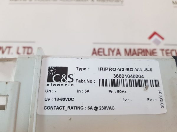 C&S ELECTRIC IRIPRO-V3-EO-V-L-5-5 CURRENT PROTECTION RELAY