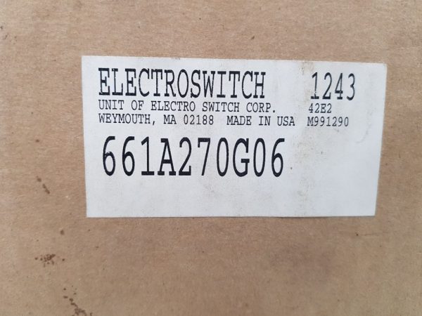 ELECTROSWITCH 661A270G06 TYPE W2 SWITCH 8A