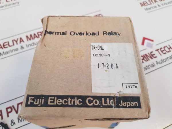 FUJI ELECTRIC TR-0NL THERMAL OVERLOAD RELAY 600V
