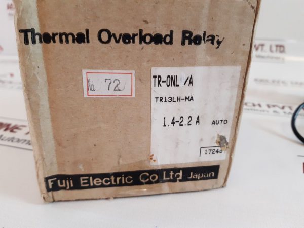 FUJI ELECTRIC TR-0NL/A THERMAL OVERLOAD RELAY