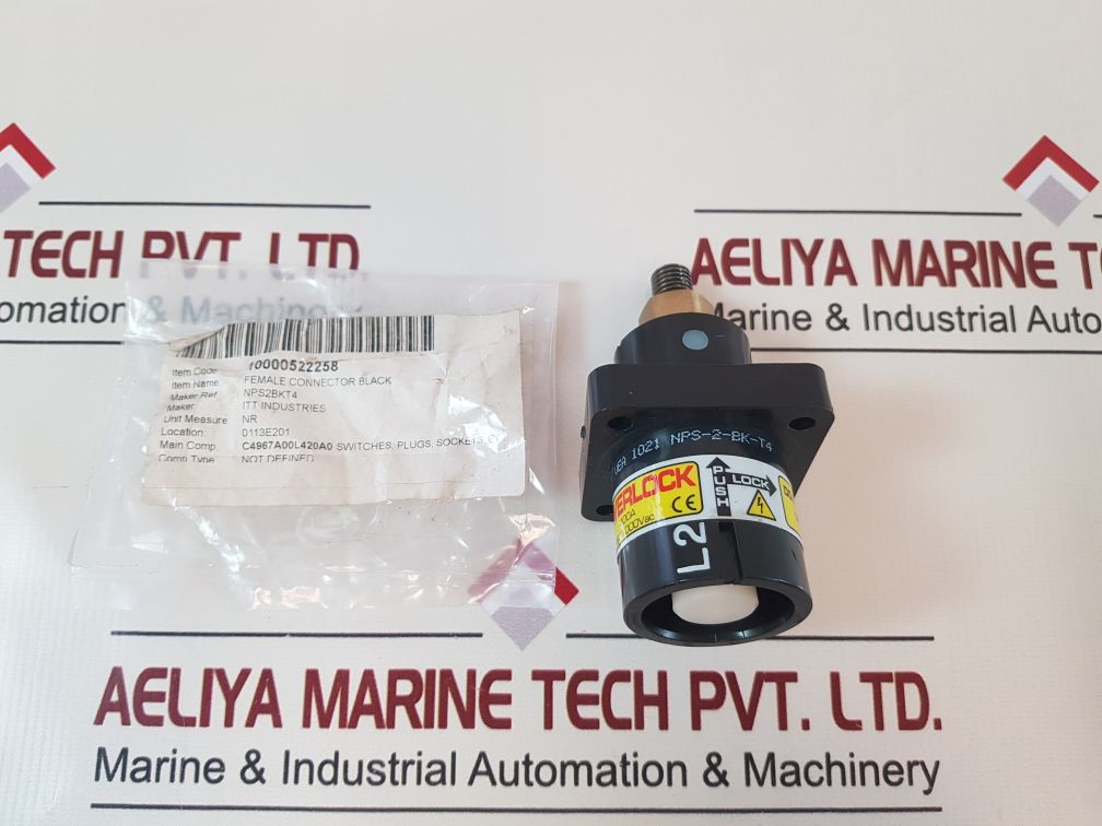 ITT NPS2BKT4 FEMALE CONNECTOR BLACK