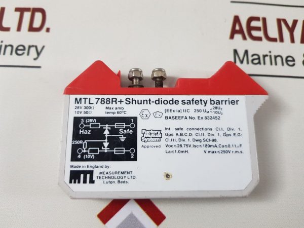 MEASUREMENT TECHNOLOGY MTL 788R+ SHUNT-DIODE SAFETY BARRIER