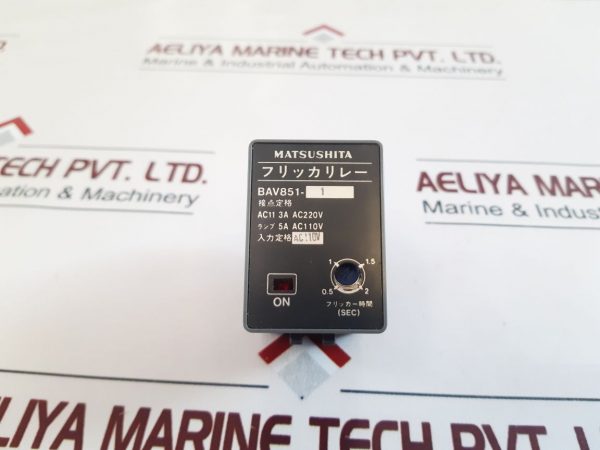 MATSUSHITA BAV851-1 FLICKER RELAY 220V