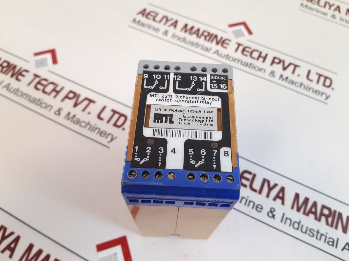 MEASUREMENT TECHNOLOGY MTL 2211 2-CHANNEL IS-INPUT SWITCH OPERATED RELAY
